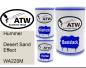 Preview: Hummer, Desert Sand Effect, WA220M: 500ml Lackdose + 500ml Klarlack + 250ml Härter - Set, von ATW Autoteile West.